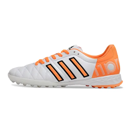Chuteira Society Adidas AdiPure 11 Pro TF Branco e Laranja