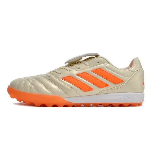 Chuteira Society Adidas Copa Gloro TF Bege e Laranja