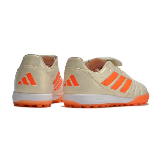 Chuteira Society Adidas Copa Gloro TF Bege e Laranja