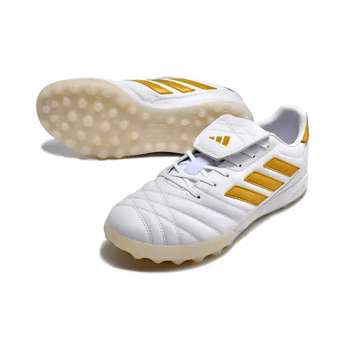 Chuteira Society Adidas Copa Gloro TF Branca e Dourada