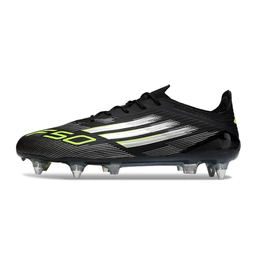 Chuteira Campo Adidas F50 Ponta de Aluminio Preta e Verde