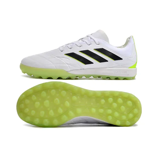Chuteira Society Adidas Copa Pure.1 TF Branca e Verde 