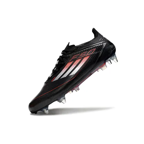 Chuteira Campo Adidas F50 Ponta de Aluminio Preta e Vermelha