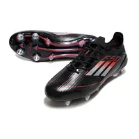 Chuteira Campo Adidas F50 | Ponta de Alumínio Preta e Vermelha - imagem 4