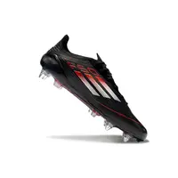 Chuteira Campo Adidas F50 | Ponta de Alumínio Preta e Vermelha - imagem 6