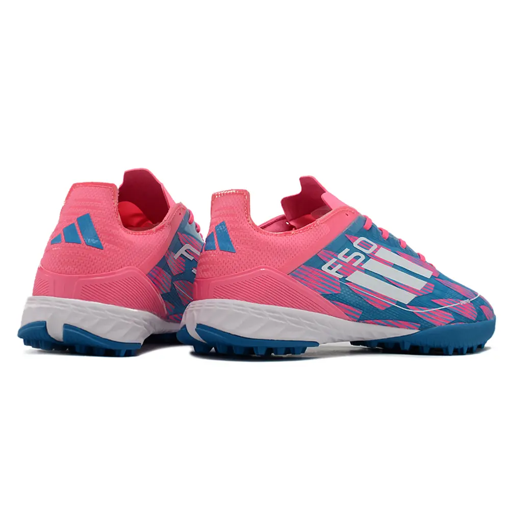 Chuteira Society Adidas F50 Azul e Rosa | Velocidade e Controle