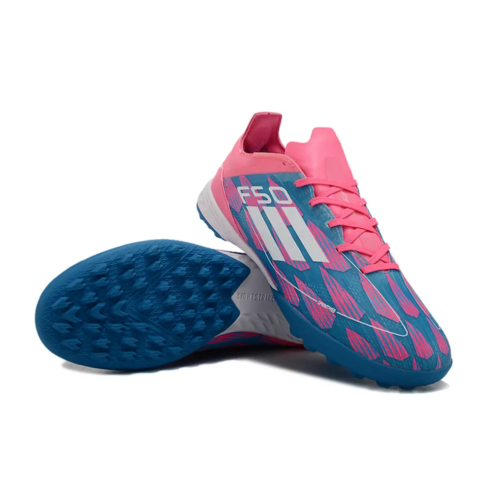 Chuteira Society Adidas F50 Azul e Rosa | Velocidade e Controle