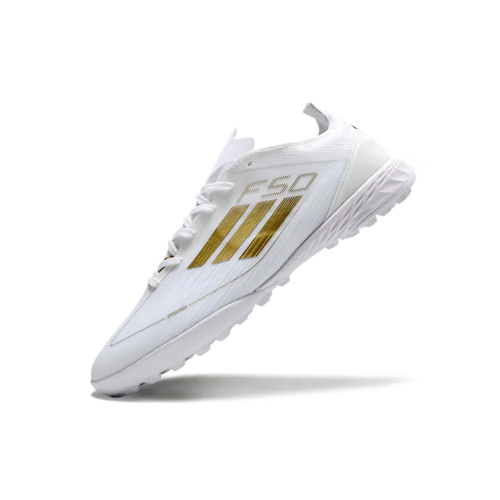 Chuteira Society Adidas F50 TF | Dourado Brilhante - Perf. Total
