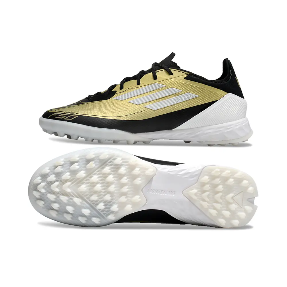 Chuteira Society Adidas F50 TF Dourada | Performance e Estilo
