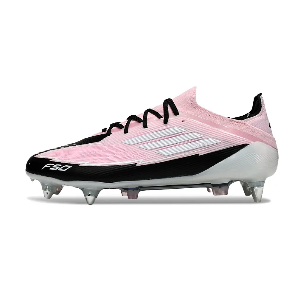 Chuteira Campo Adidas F50 | Ponta de Alumínio Rosa e Preto