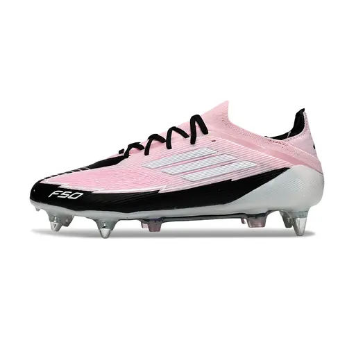 Chuteira Campo Adidas F50 Ponta de Aluminio Rosa e Preto 