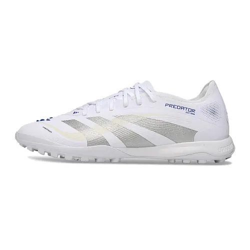 Chuteira Society Adidas Predator Elite TF Branca e Azul