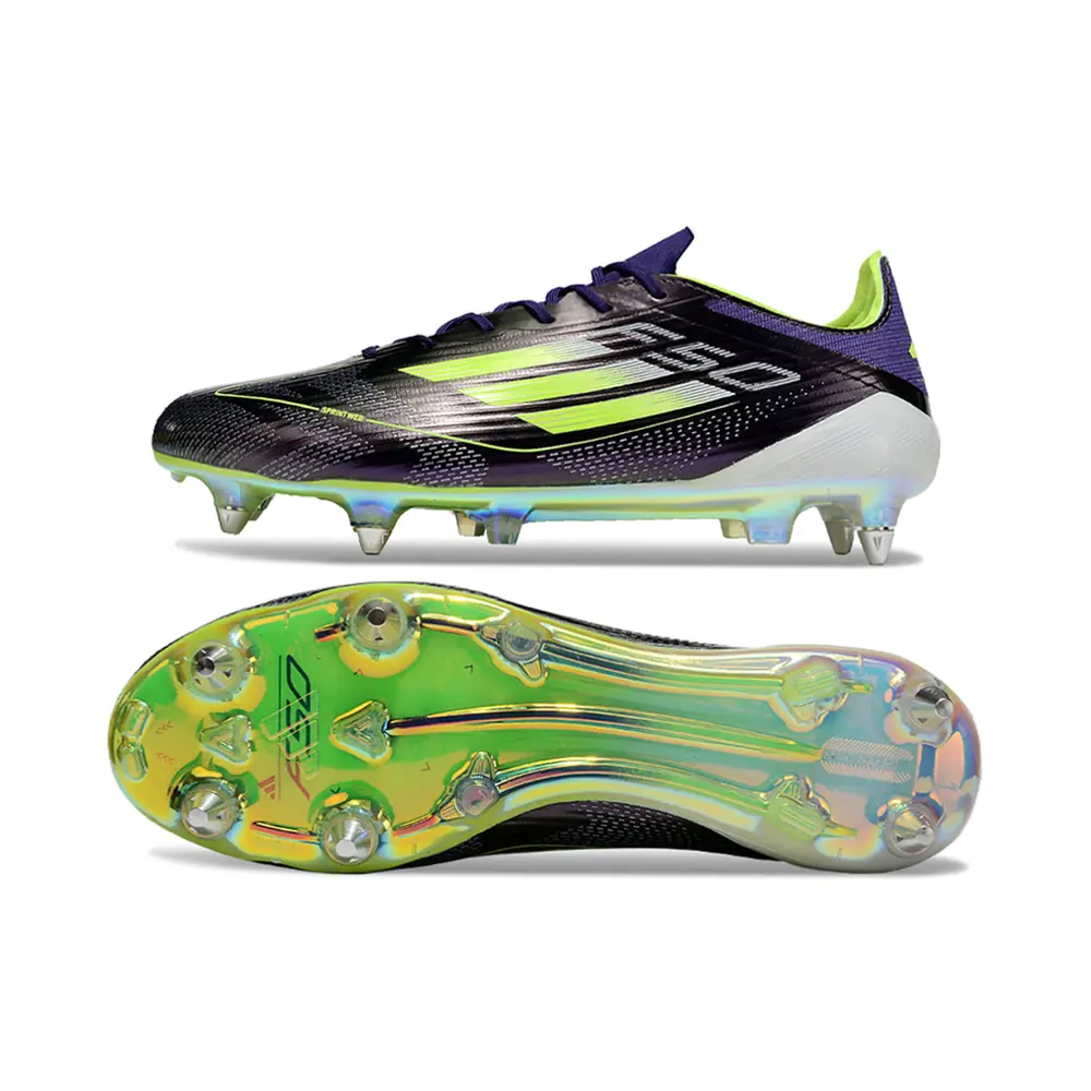 Chuteira Campo Adidas F50 | Alumínio Roxa Verde