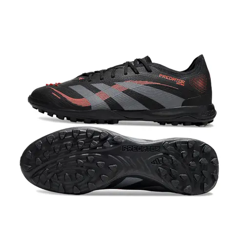 Chuteira Society Adidas Predator Elite TF Preta e Vermelha