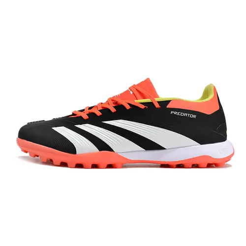 Chuteira Society Adidas Predator Elite TF Preta, Laranja e Branco 