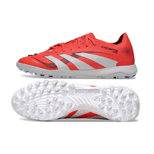 Chuteira Society Adidas Predator Elite TF Vermelha e Branca 