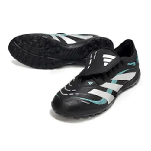 Chuteira Society Adidas Predator League Elite TF Preto, Branco e Verde