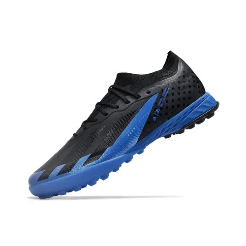 Chuteira Society Adidas X Crazyfast.1 TF Preta e Azul 