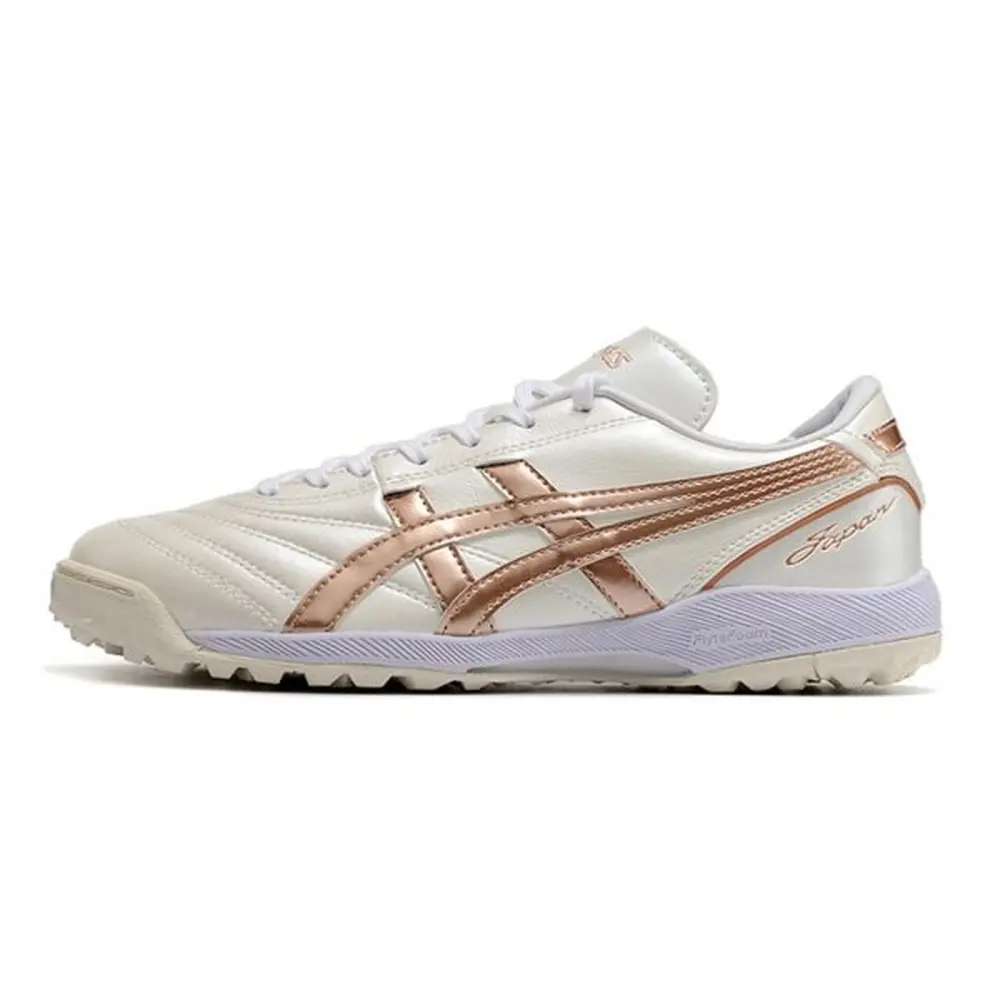 Chuteira Society Asics Japan TF Branca e Bege | Conforto e Estilo