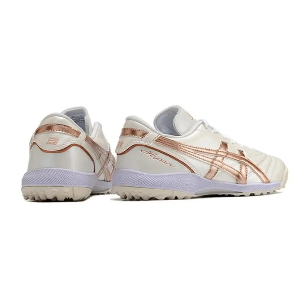 Chuteira Society Asics Japan TF Branca e Bege | Conforto e Estilo