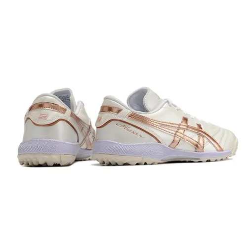 Chuteira Society Asics Japan TF Branca e Bege