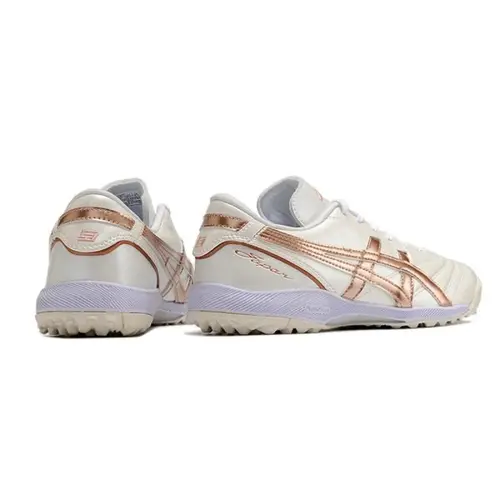 Chuteira Society Asics Japan TF Branca e Bege