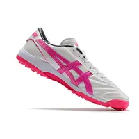 Chuteira Society Asics Japan TF Branca e Rosa | Conforto - imagem 5
