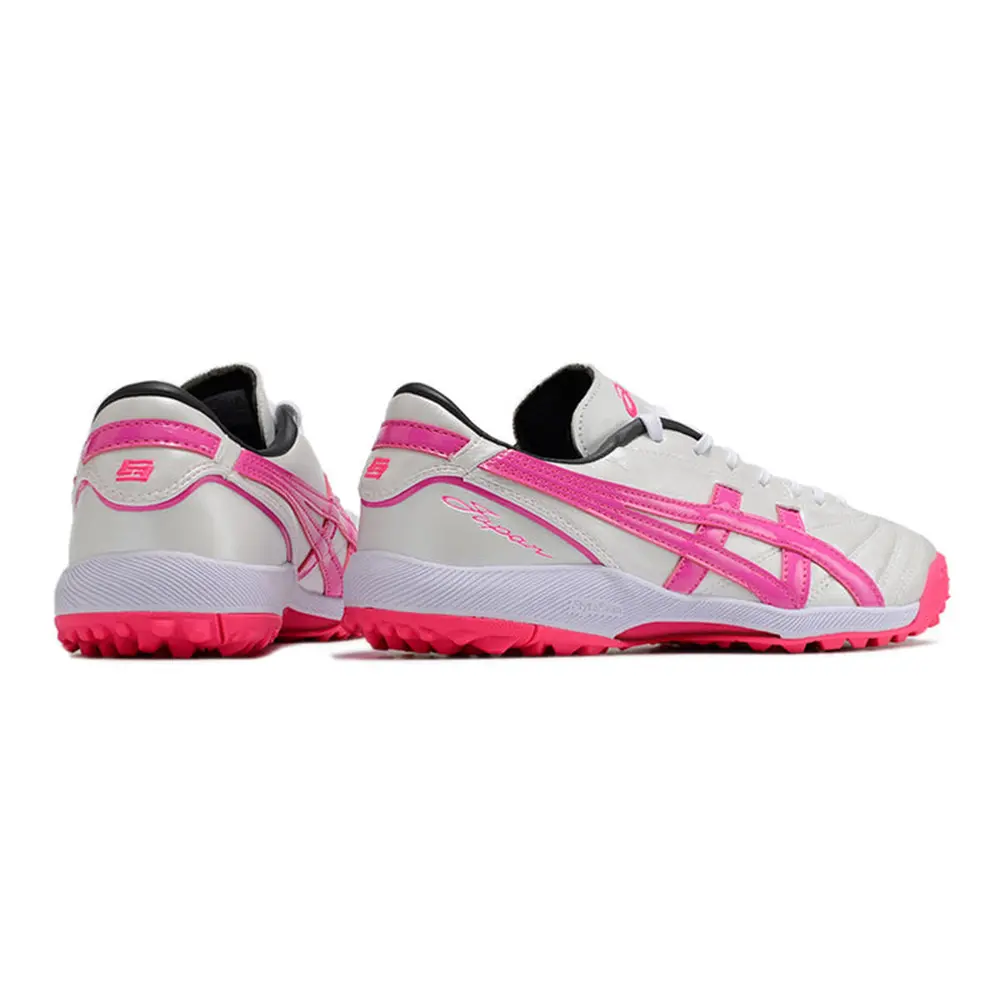 Chuteira Society Asics Japan TF Branca e Rosa | Conforto