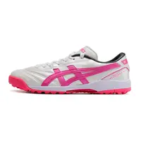 Chuteira Society Asics Japan TF Branca e Rosa | Conforto - imagem 1