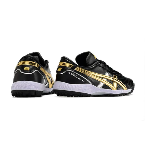 Chuteira Society Asics Japan TF Preta e Dourada