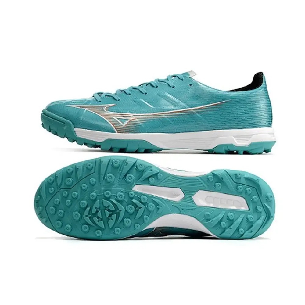 Chuteira Society Mizuno Alpha TF Azul | Velocidade e Conforto - Mizuno