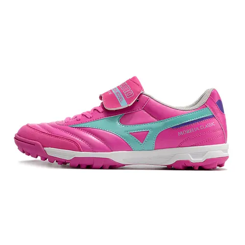 Chuteira Society Mizuno Morelia 3 TF Rosa e Azul