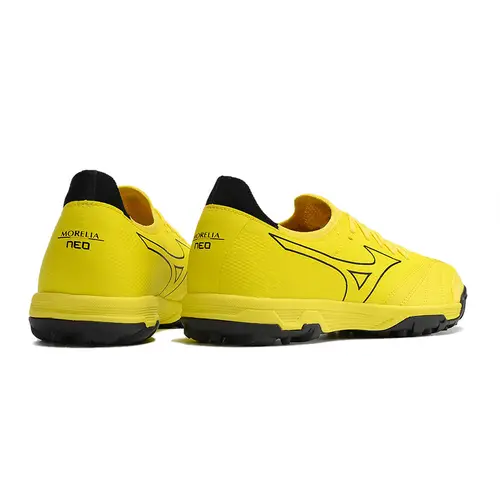 Chuteira Society Mizuno Morelia Neo Beta TF Amarela e Preta