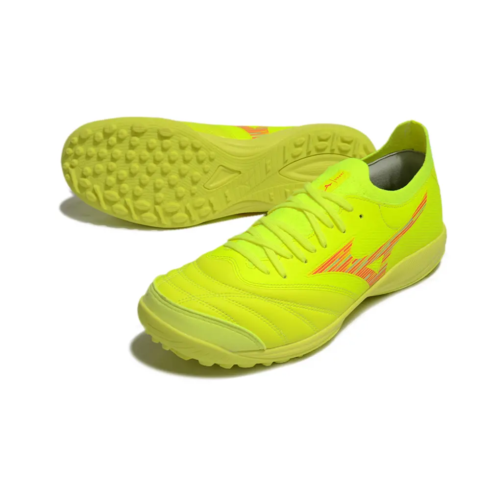 Chuteira Society Mizuno Morelia Neo Sala TF Amarelo | Conforto Extra