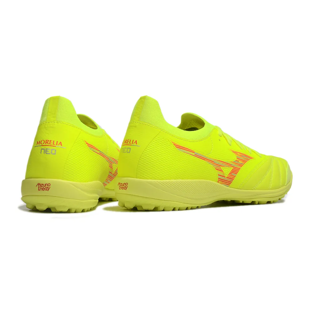 Chuteira Society Mizuno Morelia Neo Sala TF Amarelo | Conforto Extra