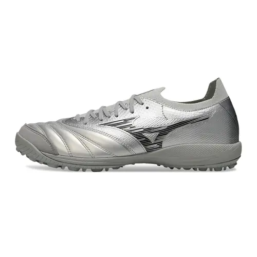 Chuteira Society Mizuno Morelia Neo Sala TF Prata
