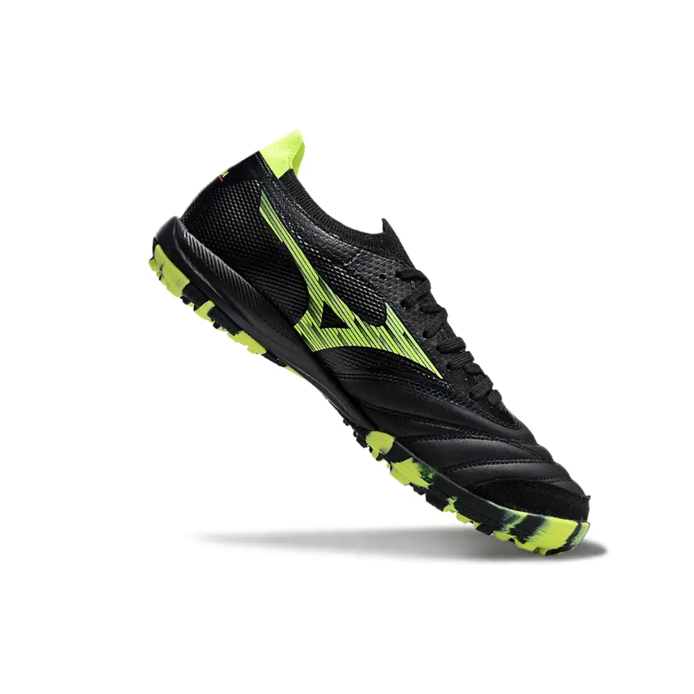 Chuteira Society Mizuno Morelia Neo Sala TF | Preta e Verde