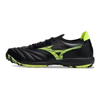 Chuteira Society Mizuno Morelia Neo Sala TF | Preta e Verde - imagem 1