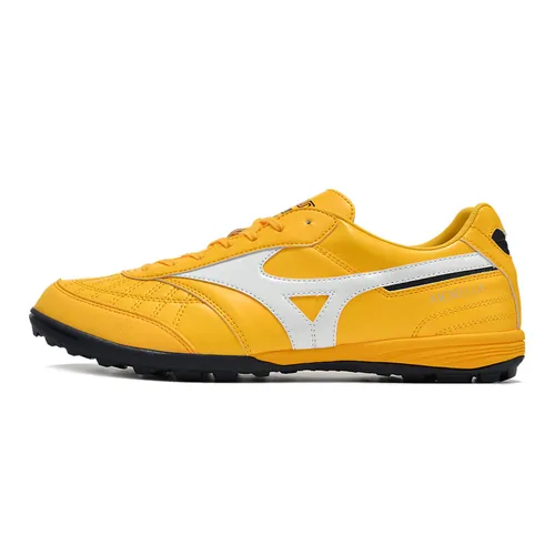 Chuteira Society Mizuno Morelia Sala Japan TF Amarela e Branca