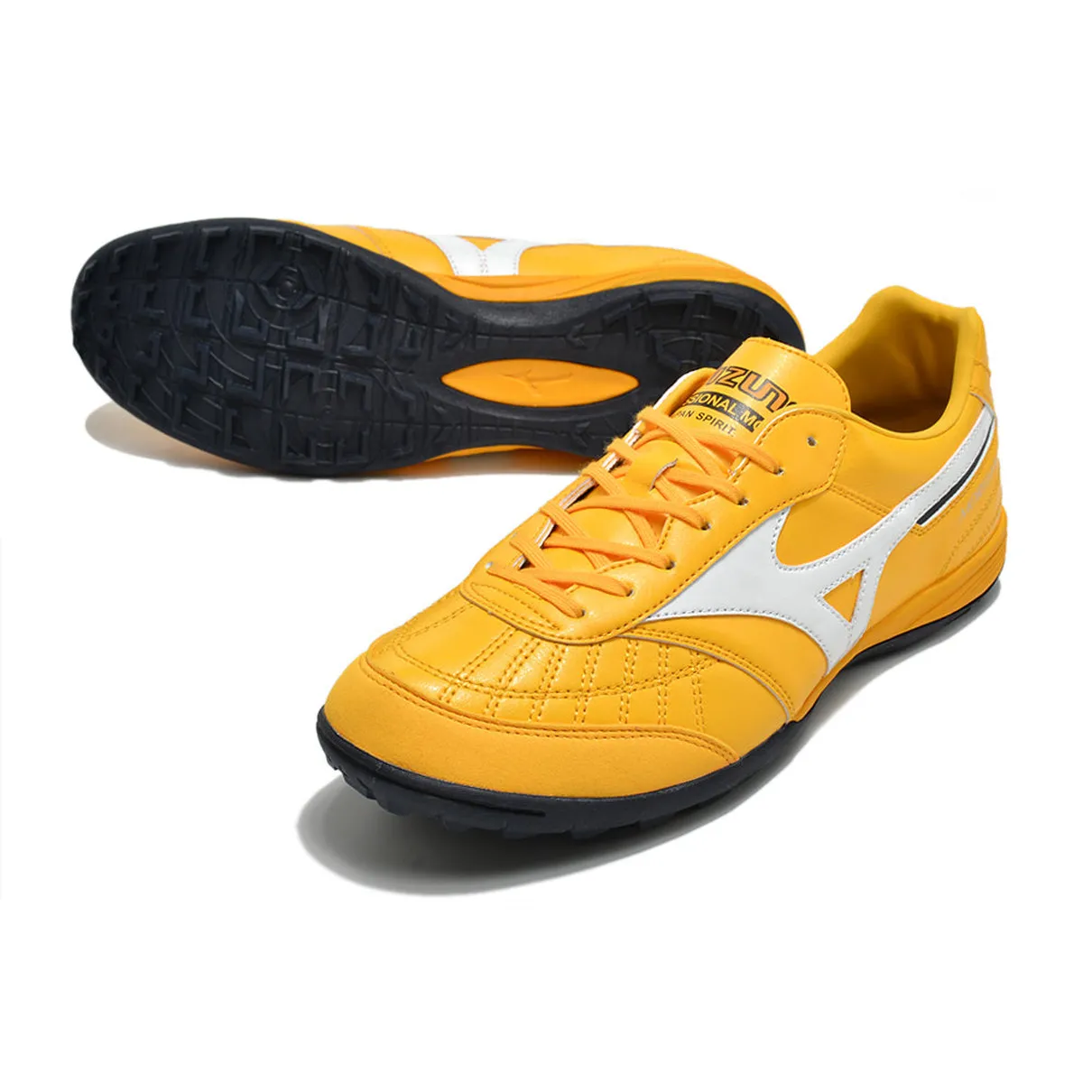 Chuteira Mizuno Morelia Sala Japan TF Amarela | Desempenho Top