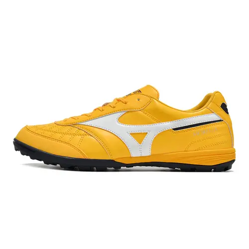 Chuteira Society Mizuno Morelia Sala Japan TF Amarela e Branca