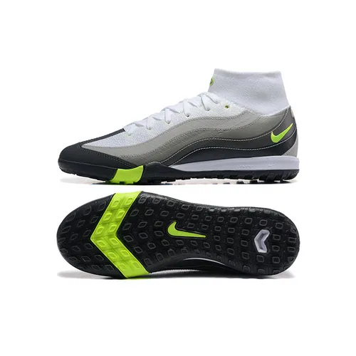 Chuteira Society Nike Air Zoom Mercurial Superfly 10 Elite TF Branco, Cinza e Verde