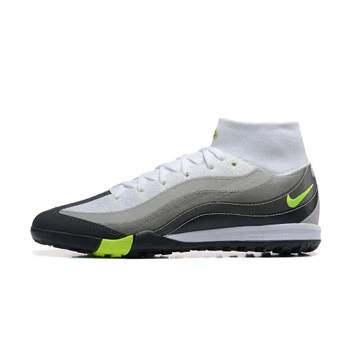 Chuteira Society Nike Air Zoom Mercurial Superfly 10 Elite TF Branco, Cinza e Verde