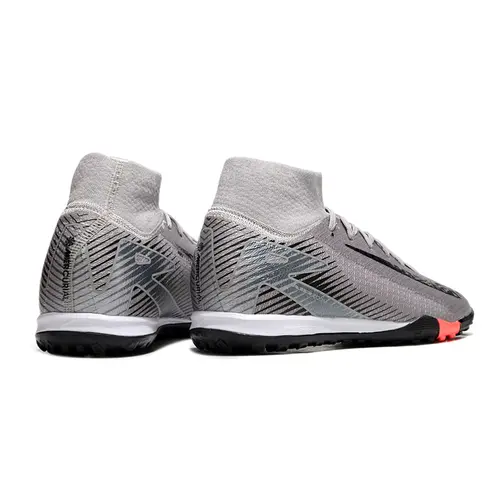 Chuteira Society Nike Air Zoom Mercurial Superfly 10 Elite TF Cinza e Preto