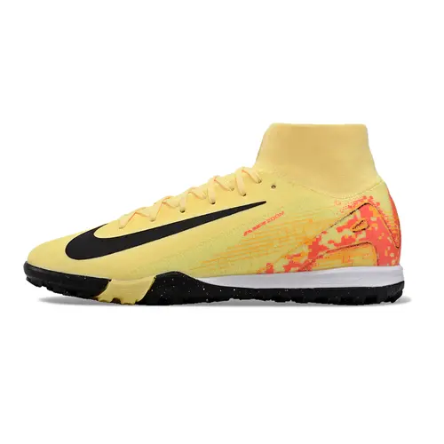 Chuteira Society Nike Air Zoom Mercurial Superfly 10 Elite TF Laranja e Preto 