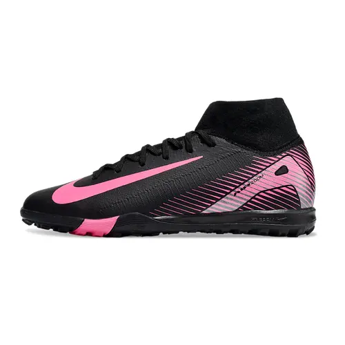 Chuteira Society Nike Air Zoom Mercurial Superfly 10 Elite TF Preta e Rosa