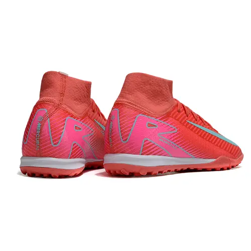 Chuteira Society Nike Air Zoom Mercurial Superfly 10 Elite TF Rosa e Azul