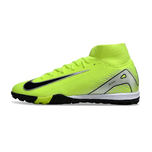 Chuteira Society Nike Air Zoom Mercurial Superfly 10 Elite TF Verde e Preta 