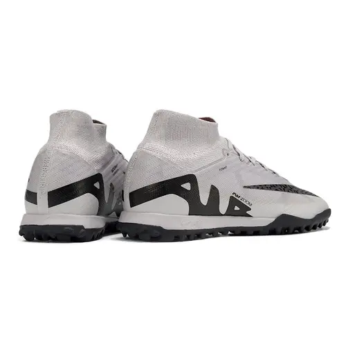 Chuteira Society Nike Air Zoom Mercurial Superfly 9 Elite TF Prata e Preta 