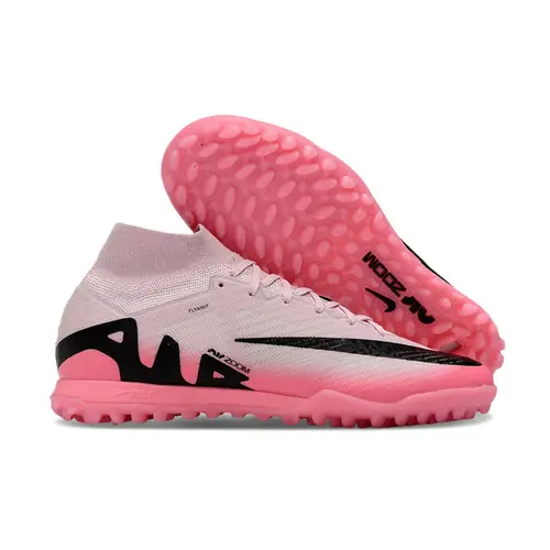 Chuteira Society Nike Air Zoom Mercurial Superfly 9 Elite TF Rosa e Preto 